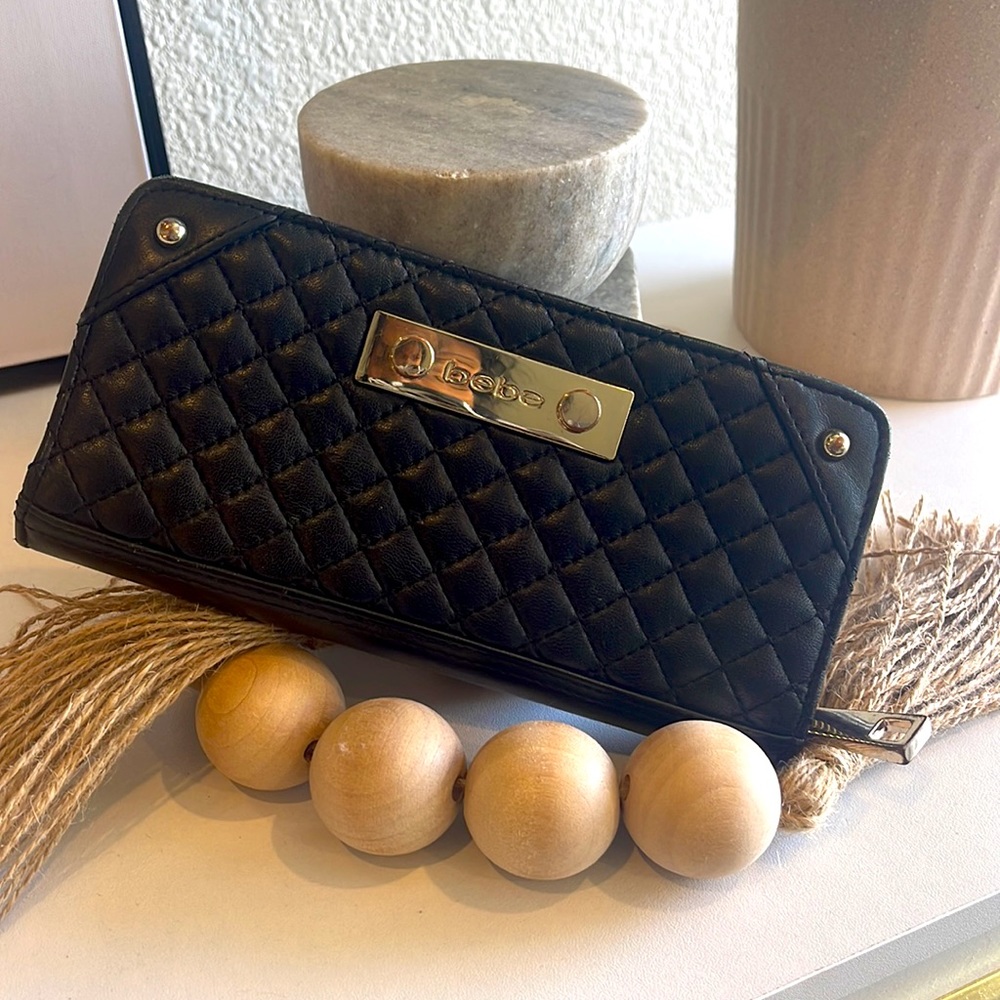 BEBE quilted wallet